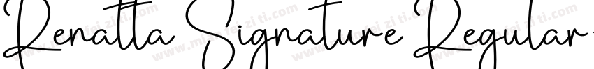 Renatta Signature Regular字体转换